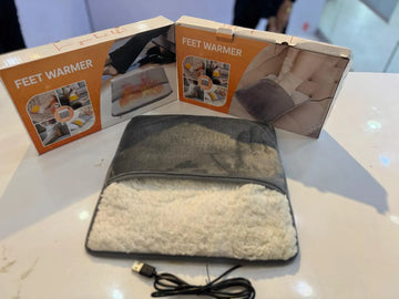 Electric Heated Foot Warmer,Foot Heating Pad with 4 Timer&6 Temperature Setting, Feet Warmer for Men and Women, Detachable and Washable